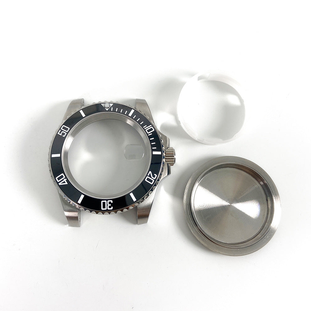 40Mm Watch Accessories SUB Stainless Steel Strap Case Sapphire Glass Ceramic Ring for 8215 2813 Movement
