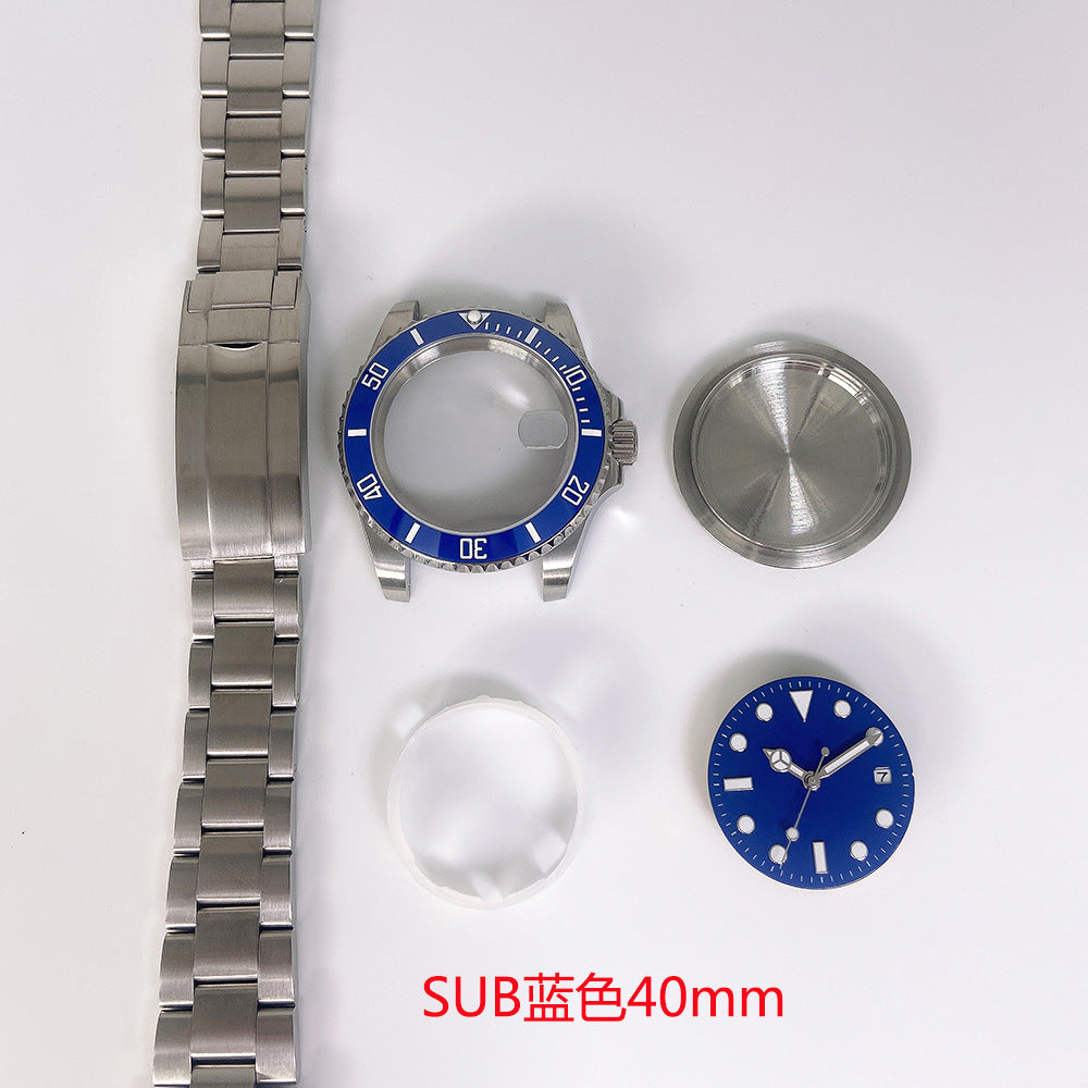 40MM watch accessories 316 stainless steel case with set for ETA2836 pearl 2813/8215 movement