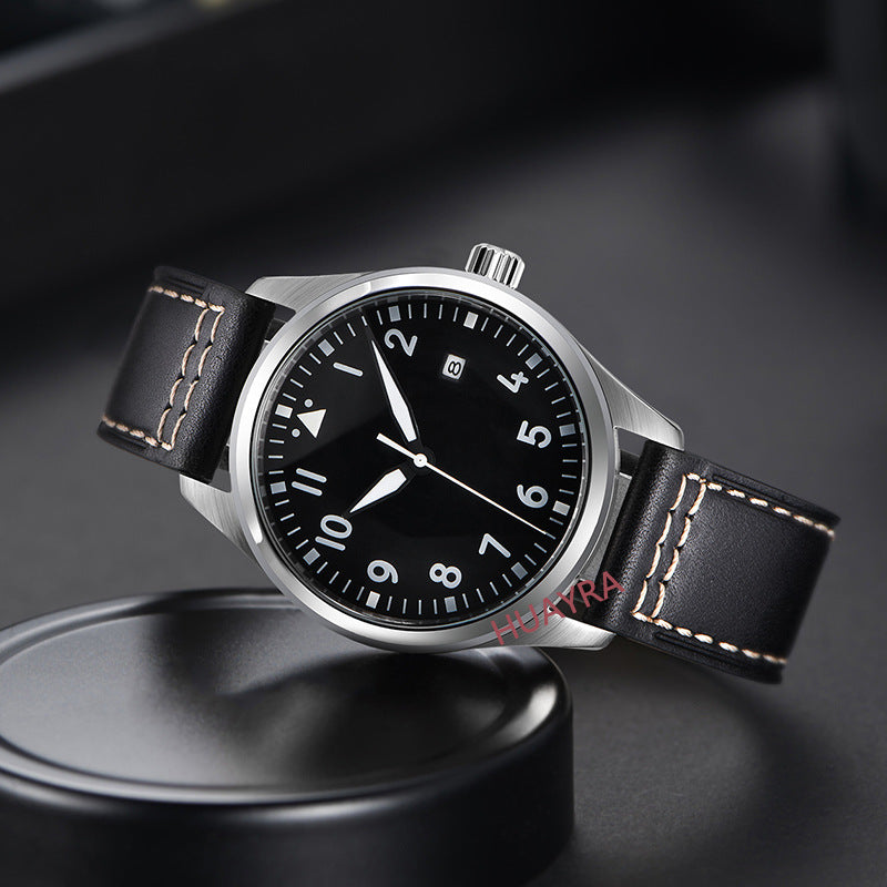 Wanjiaguo Little Prince 18 Pilot Series Stainless Steel Case Super Luminous 40mm Men's Mechanical Watch