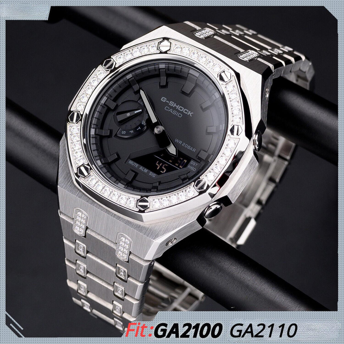 5th Luxury Stainless Steel Case Band Strap AP Mod Kit for G-Shock GA2100/2110