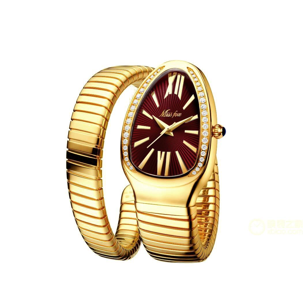 Women's Snake Head Bracelet Watch - 2-in-1 Luxe Design with Crystal Accents