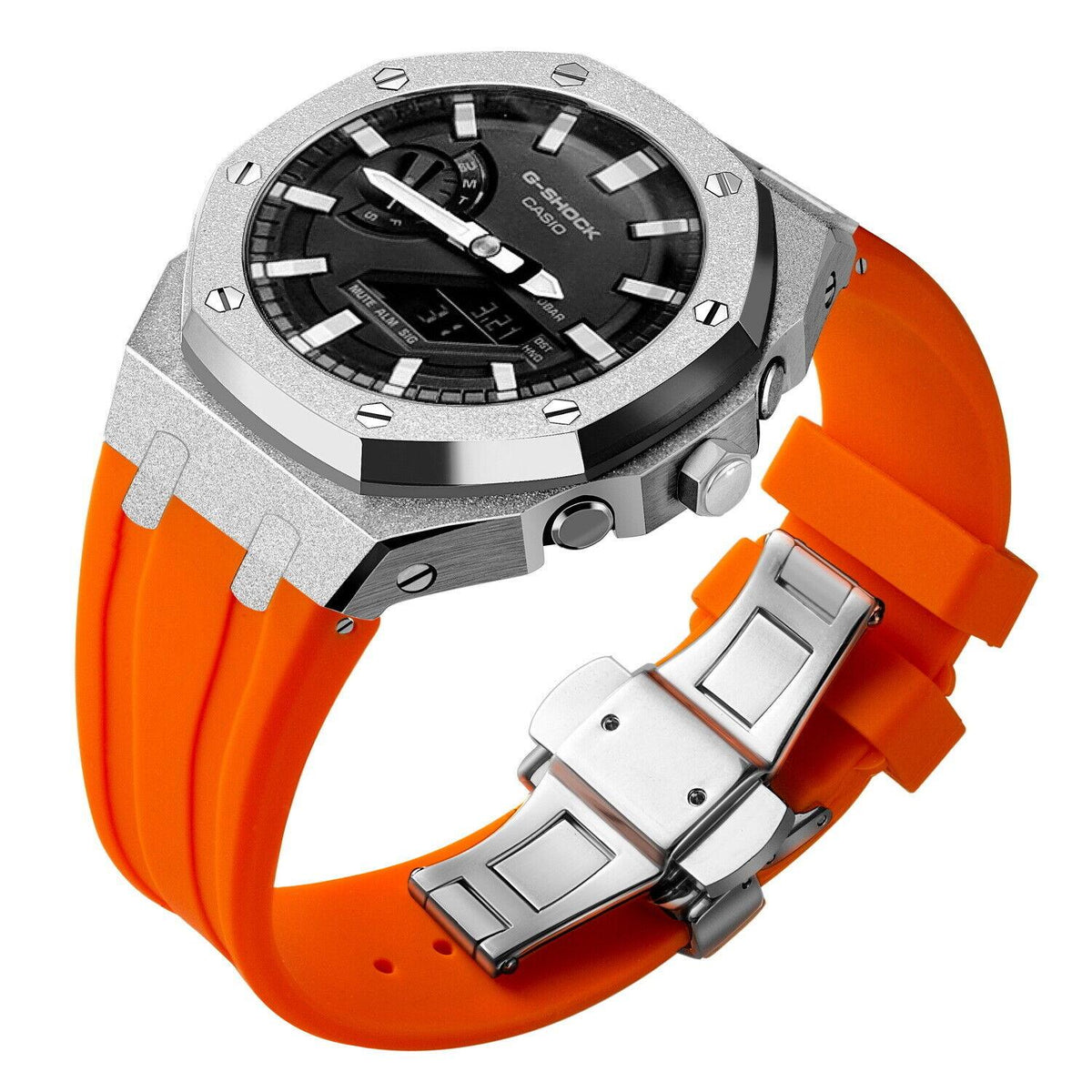 5th Frosted Stainless Steel Mod Kit Metal Watch Case For Casioak Gshock GA2100