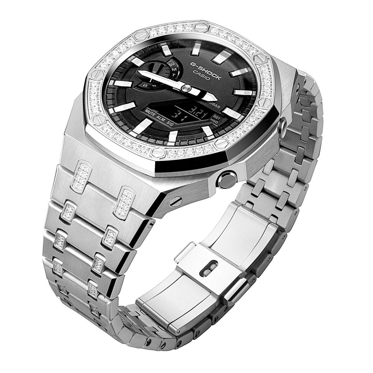 5th Luxury Stainless Steel Case Band Strap AP Mod Kit for G-Shock GA2100/2110