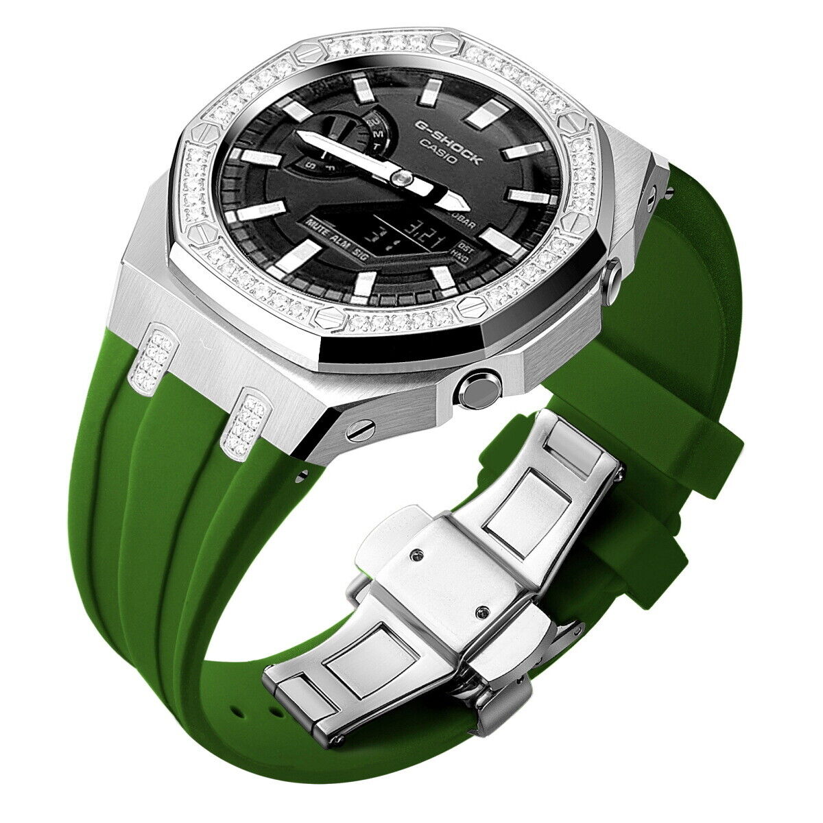 5th Luxury Stainless Steel Case Band Strap AP Mod Kit for G-Shock GA2100/2110