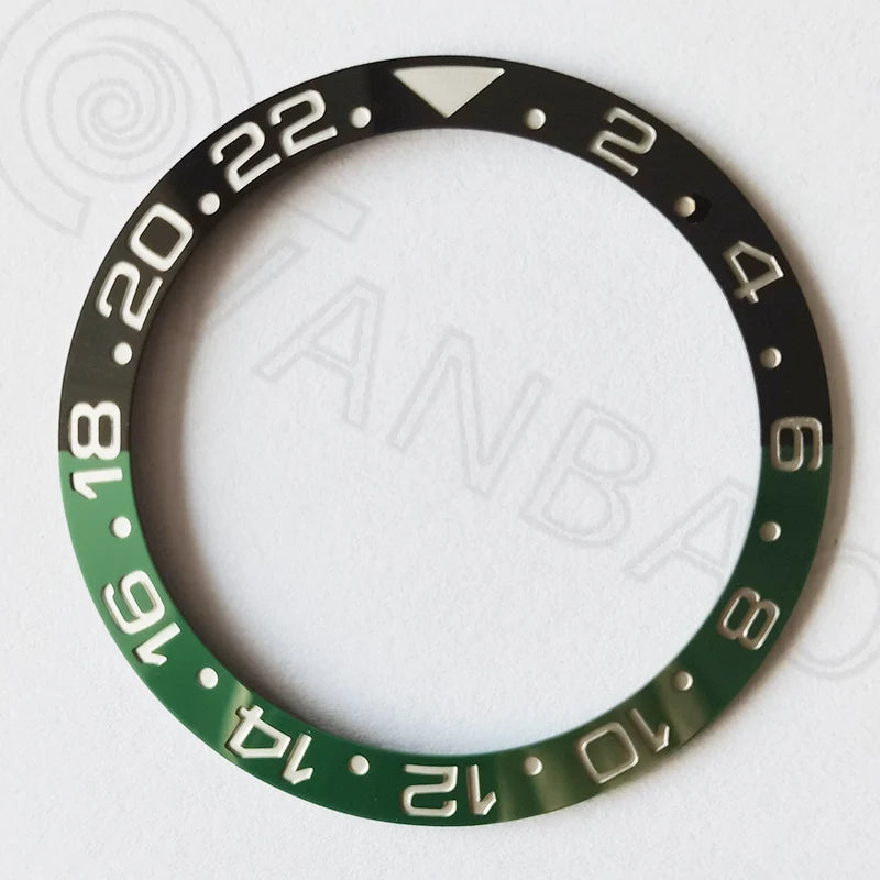 Slope 24 Hours 38mm*30.5mm Ceramic bat-man/ pe-psi /root beer/sprite Watch Bezel Ring Insert for RLX 116710 126710 GMT watch