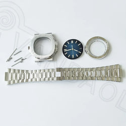 fit 2824 watch case parts 5711 blue dial with stainless steel sapphire crystal