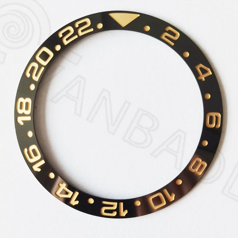 Slope 24 Hours 38mm*30.5mm Ceramic bat-man/ pe-psi /root beer/sprite Watch Bezel Ring Insert for RLX 116710 126710 GMT watch