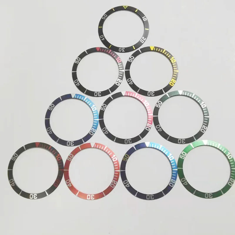 High Quality Wholesale Watch 38mm Bezel Ring Insert  aluminum Embossed Cover Case Bezel
