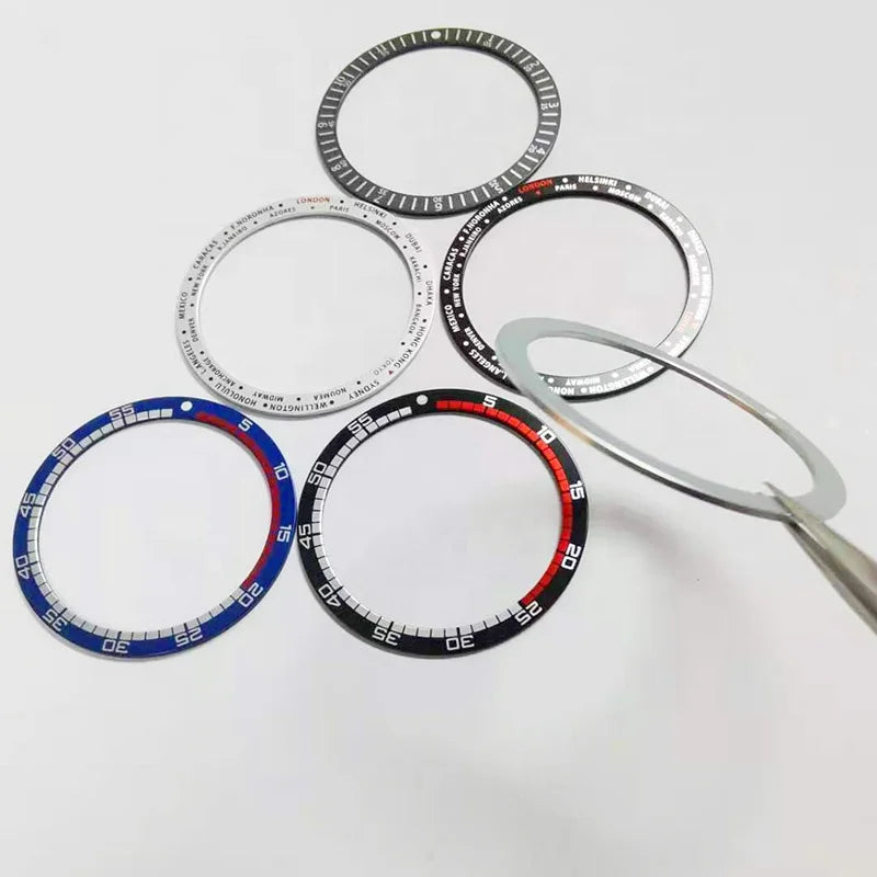 High Quality Wholesale Watch 38mm Bezel Ring Insert  aluminum Embossed Cover Case Bezel