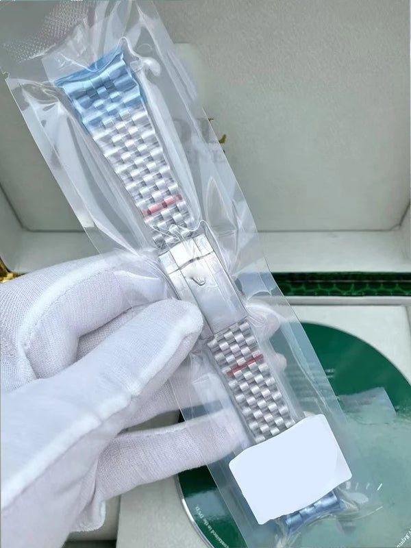 904L Stainless Steel Jubilee Bracelet Watch Bands for RLX  41mm 126334 Date-Just Watches, 21mm Plug Endlink, Watch Parts