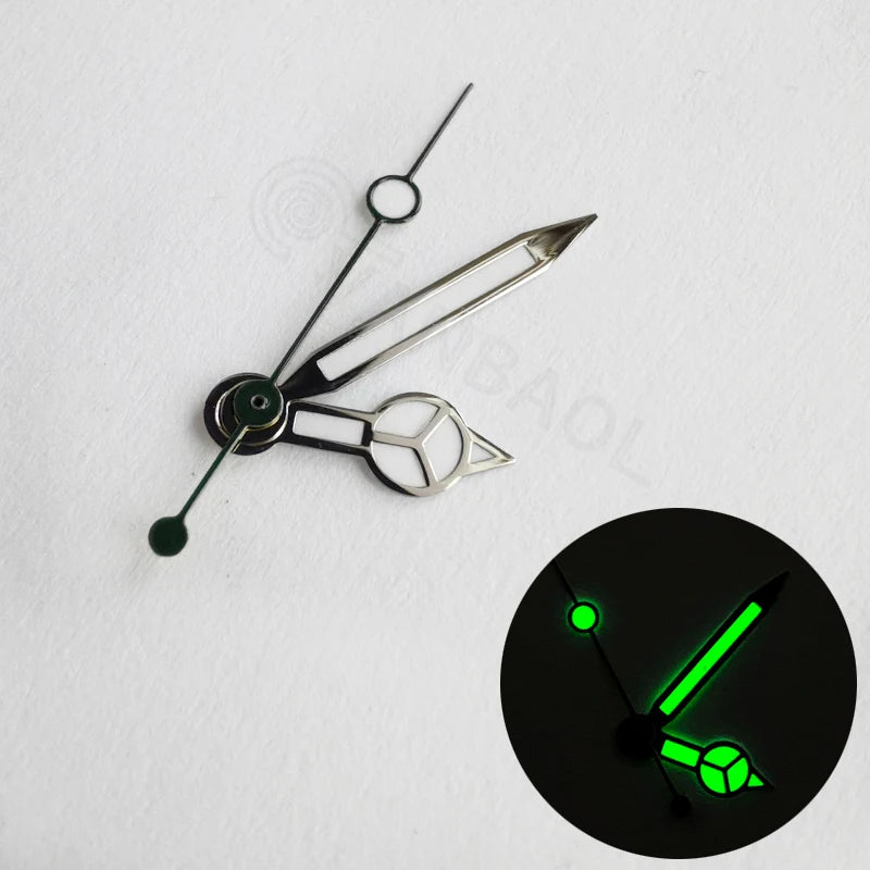 Watch Hands Green Luminous Hands Fit NH35 NH36 Movement
