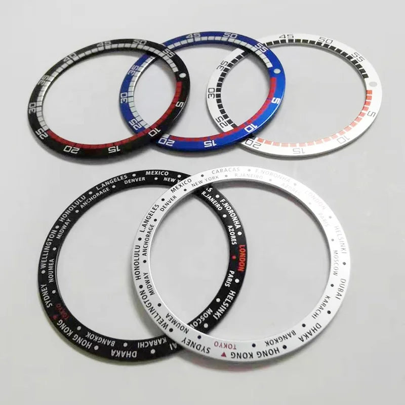 High Quality Wholesale Watch 38mm Bezel Ring Insert  aluminum Embossed Cover Case Bezel