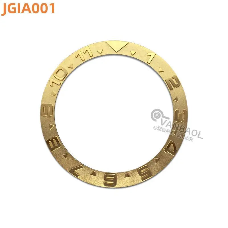 JGIA Convex Character Design metal Bezel Insert for SKX007 SKX009 SKX011 SRPD Watch Case Modification Parts