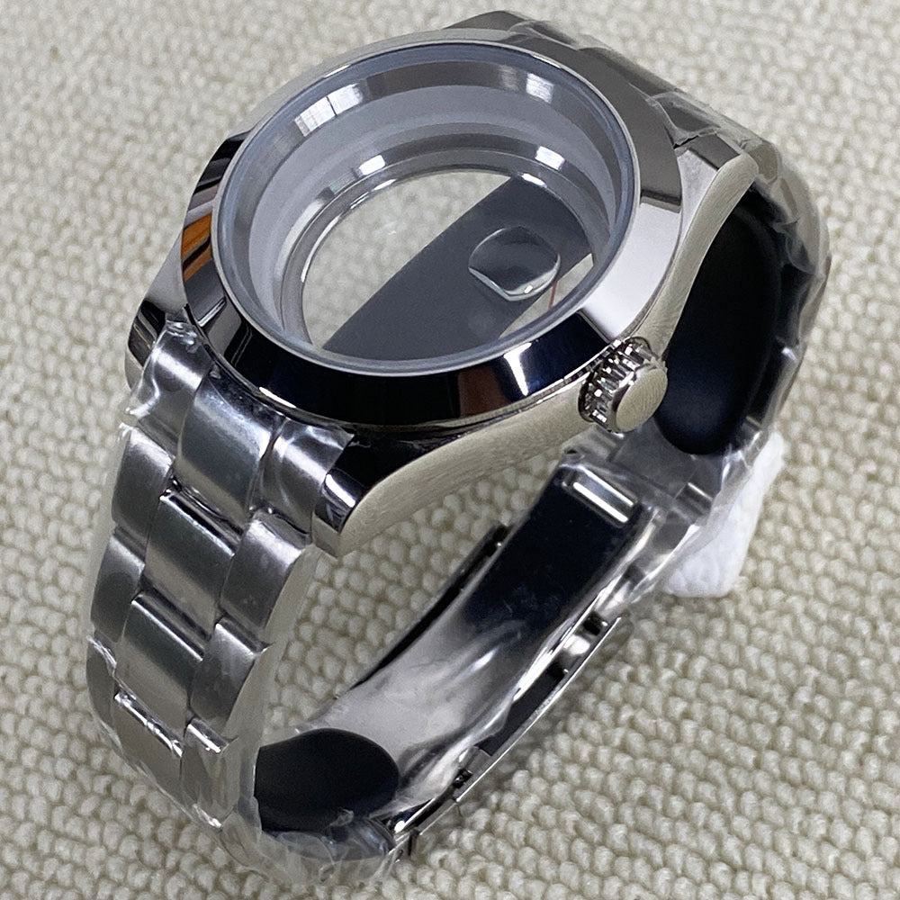 40MM stainless steel watch modification accessories for NH35/NH36 movement log case set