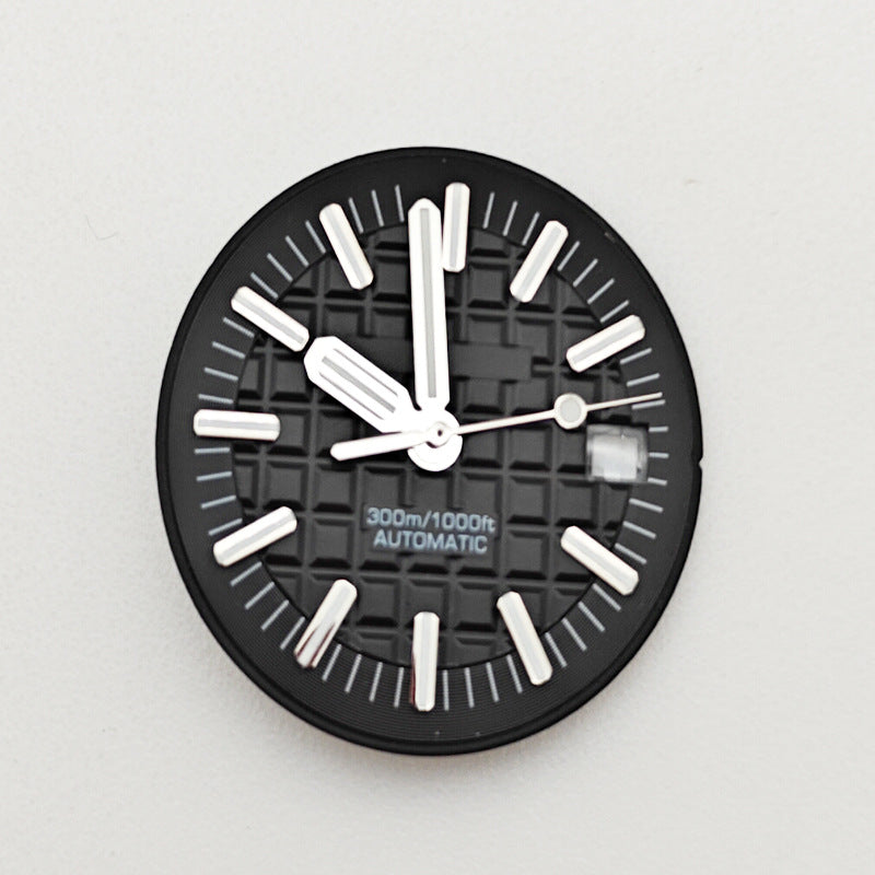Farmhouse Oak offshore watch scale dial inner shadow ring silver bar needle green luminous watch modification accessories