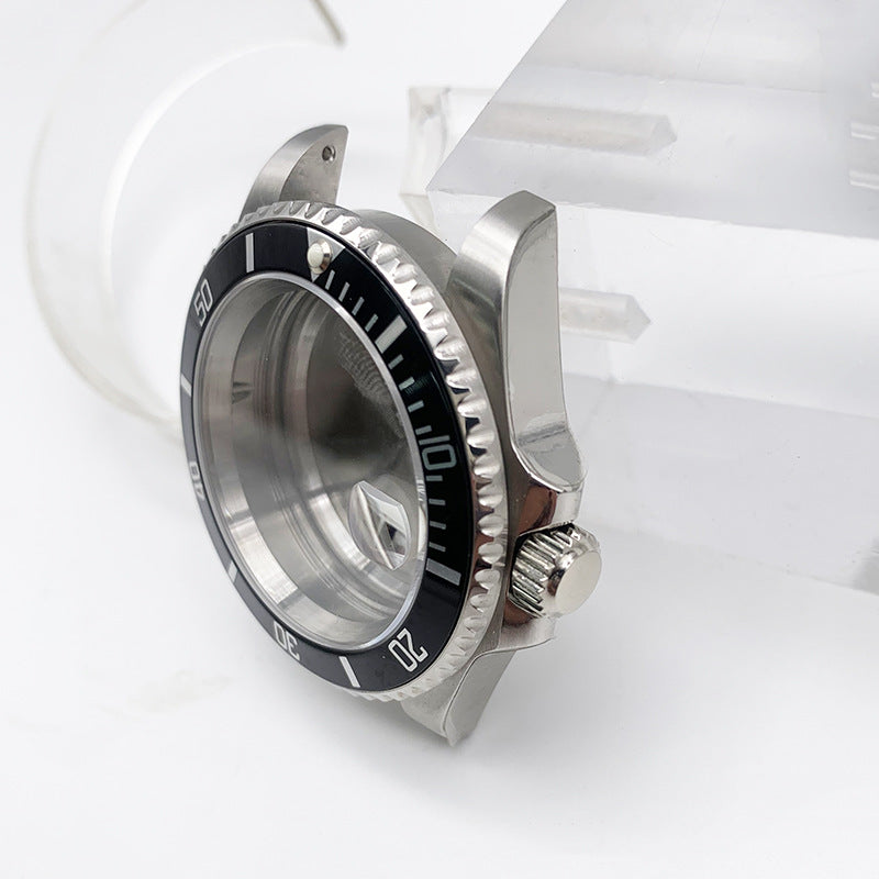 SUB watch case substitute black and green water ghost stainless steel case mechanical watch assembly accessories 2813/8215 movement