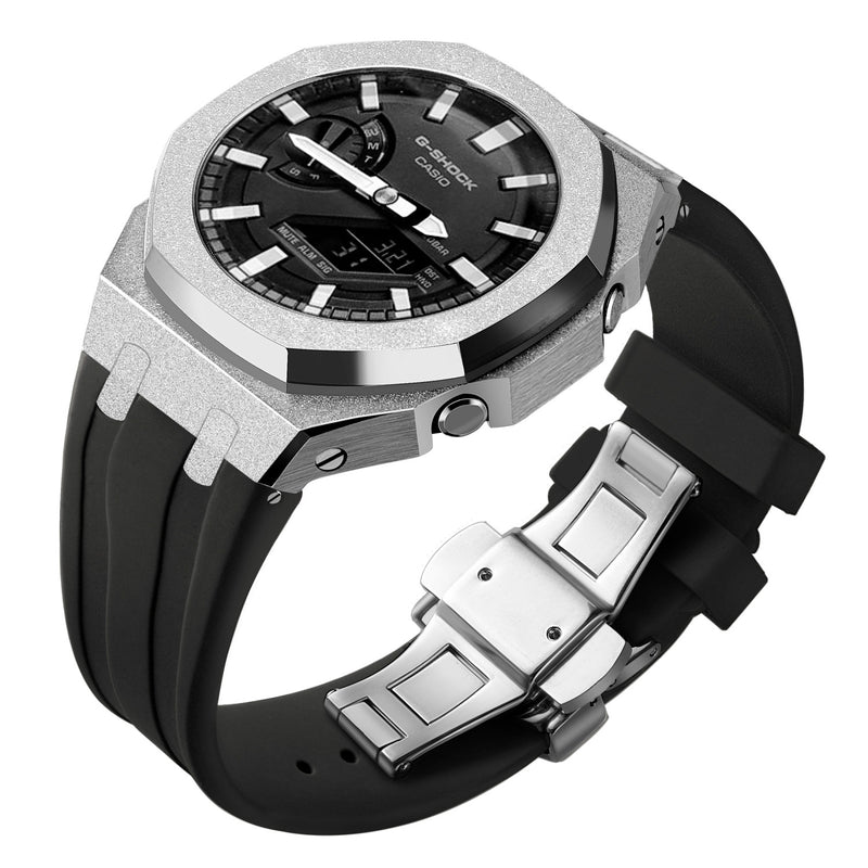Gen4 Mod Kit for Casioak GA2100 GMAS2100 GAB2100 Modification Kit Bezel Emery Frosted Case Rubber Band for GA-2110 Metal Bezel