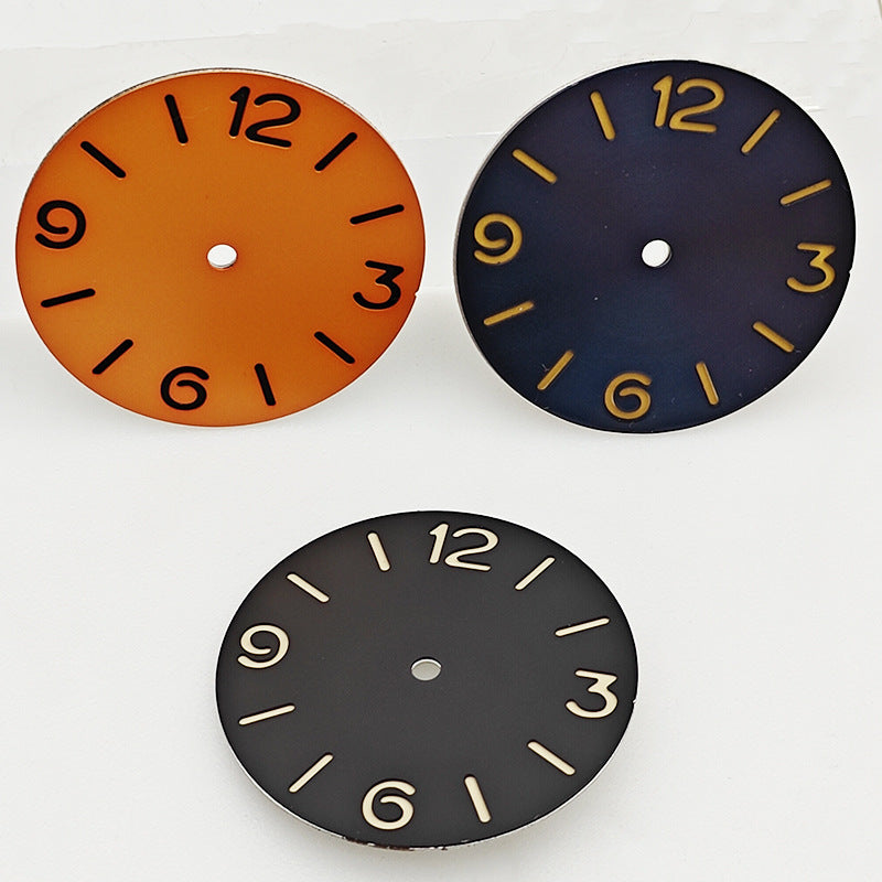 38.8MM pilot dial watch literal accessories green luminous for ETA6497/ST3600 manual movement