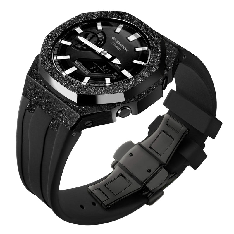 Gen4 Mod Kit for Casioak GA2100 GMAS2100 GAB2100 Modification Kit Bezel Emery Frosted Case Rubber Band for GA-2110 Metal Bezel