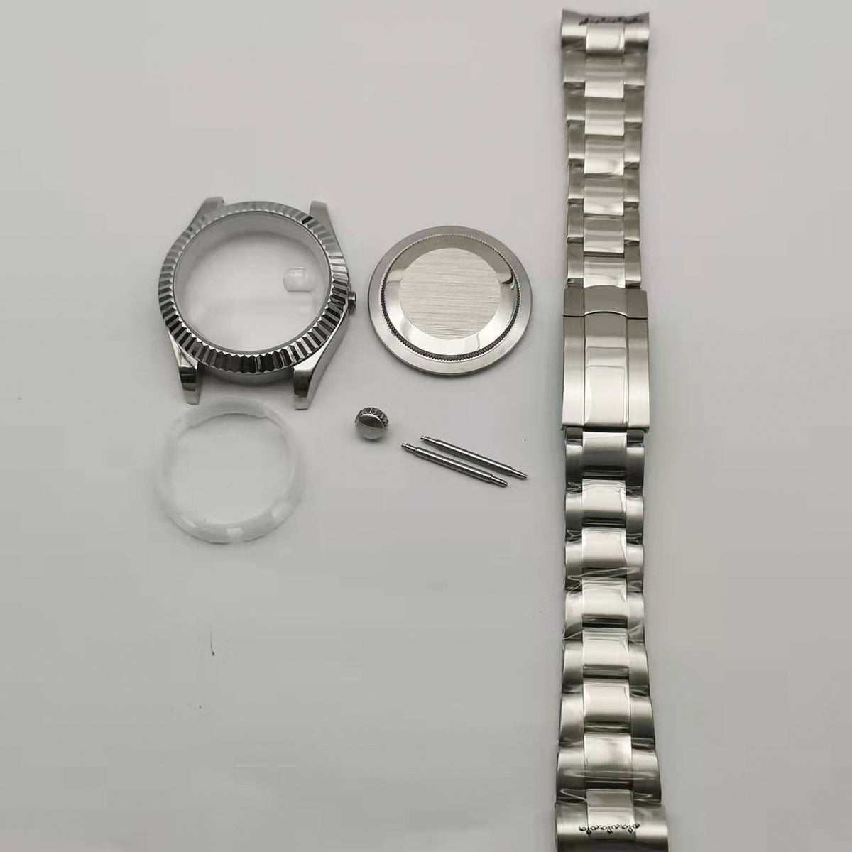 Alternative Classic Log Style 40MM Explorer Retro Mechanical Watch Case Strap Dial Pin Accessories Set