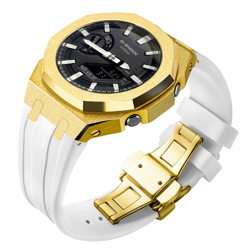 Gen4 Mod Kit for Casioak GA2100 GMAS2100 GAB2100 Modification Kit Bezel Emery Frosted Case Rubber Band for GA-2110 Metal Bezel