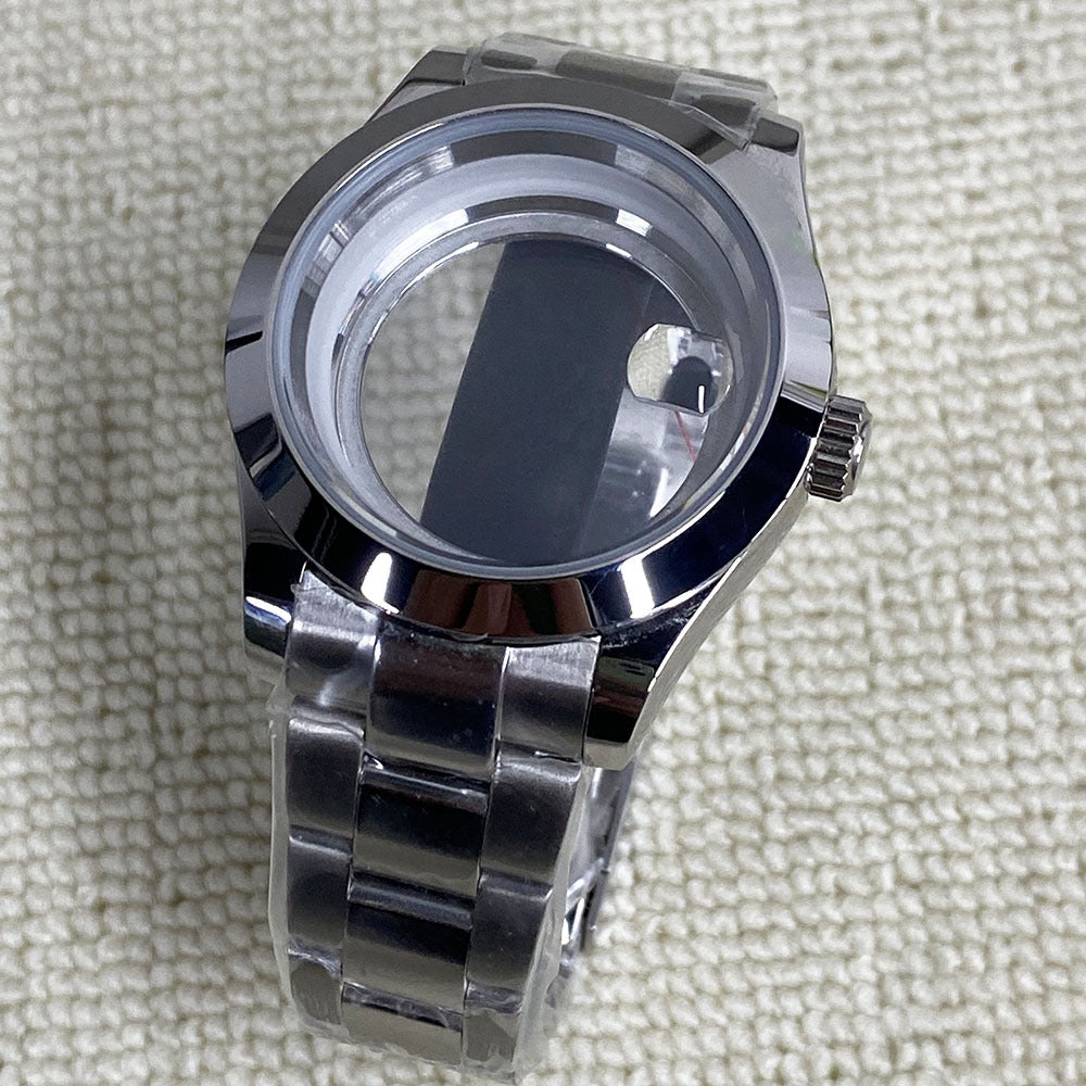 40MM stainless steel watch modification accessories for NH35/NH36 movement log case set