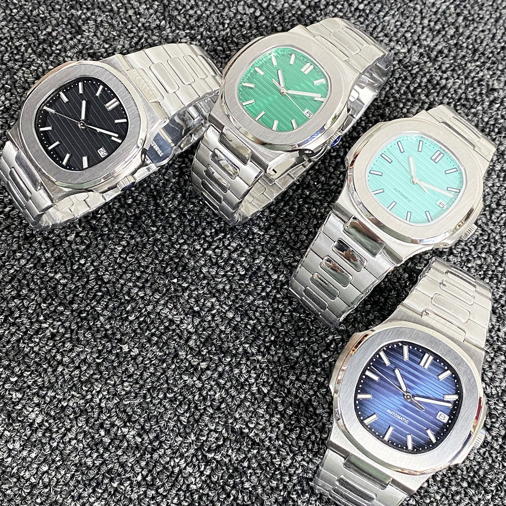 Alternative Nautilus Serie Herren automatische mechanische Business-Multifunktionsuhr Herren NH35 Uhrwerk Edelstahl 