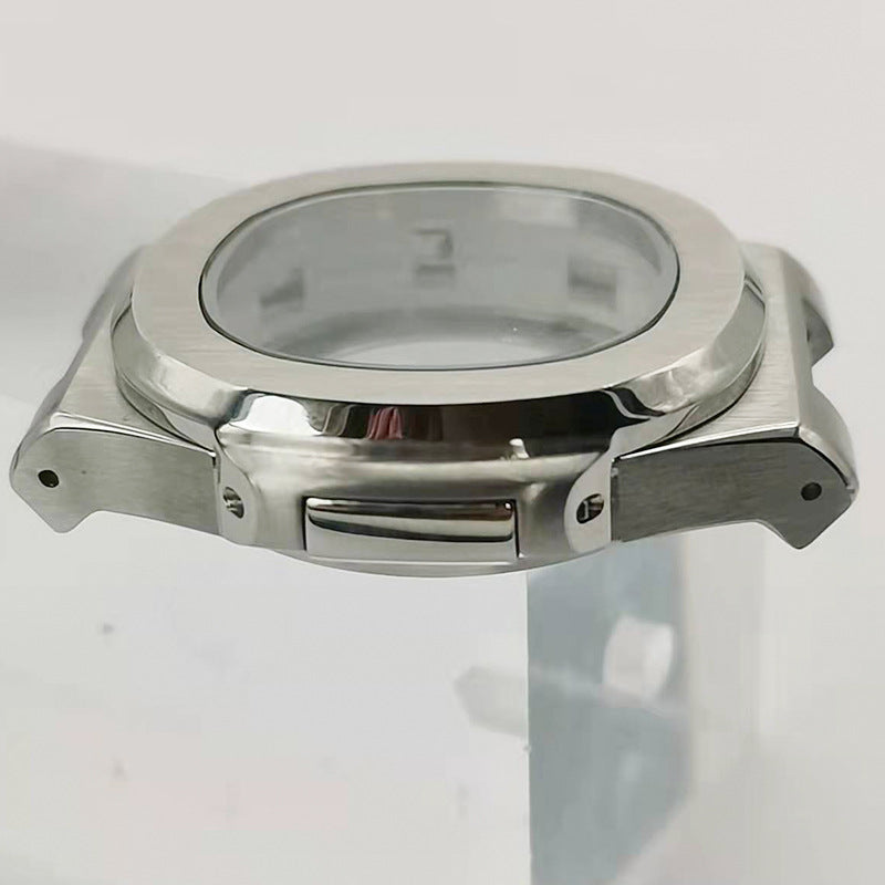 Alternative Patek Nautilus Square Sports Machinery Stainless Steel Case Strap Accessories Set Adapts to NH35 Movement