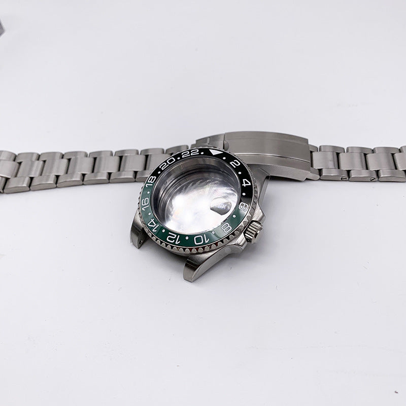 Labor Shi Water Ghost Case Strap Stainless Steel Case GMT Watch Accessories Fit NH35/2813 Movement