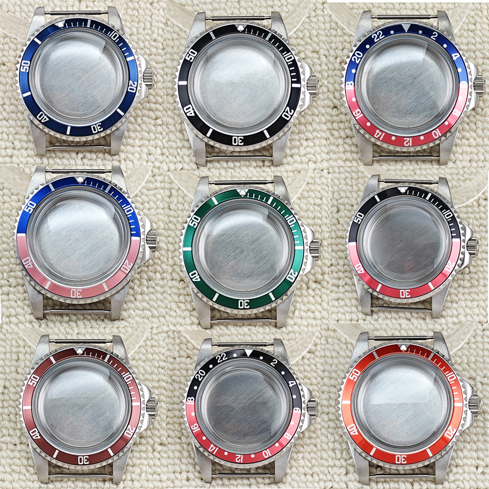 39.5MM automatic mechanical water ghost case 316L stainless steel case accessories full set suitable for NH35/NH36 machine