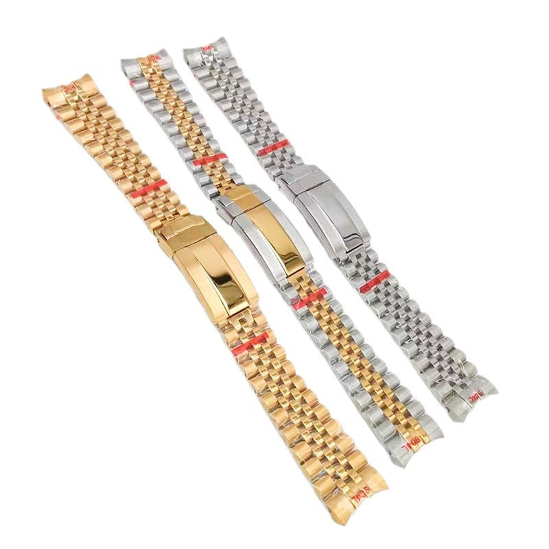 Factory direct sales 40mm dog tooth ring log case plus strap stainless steel case strap set is suitable for NH35 machine