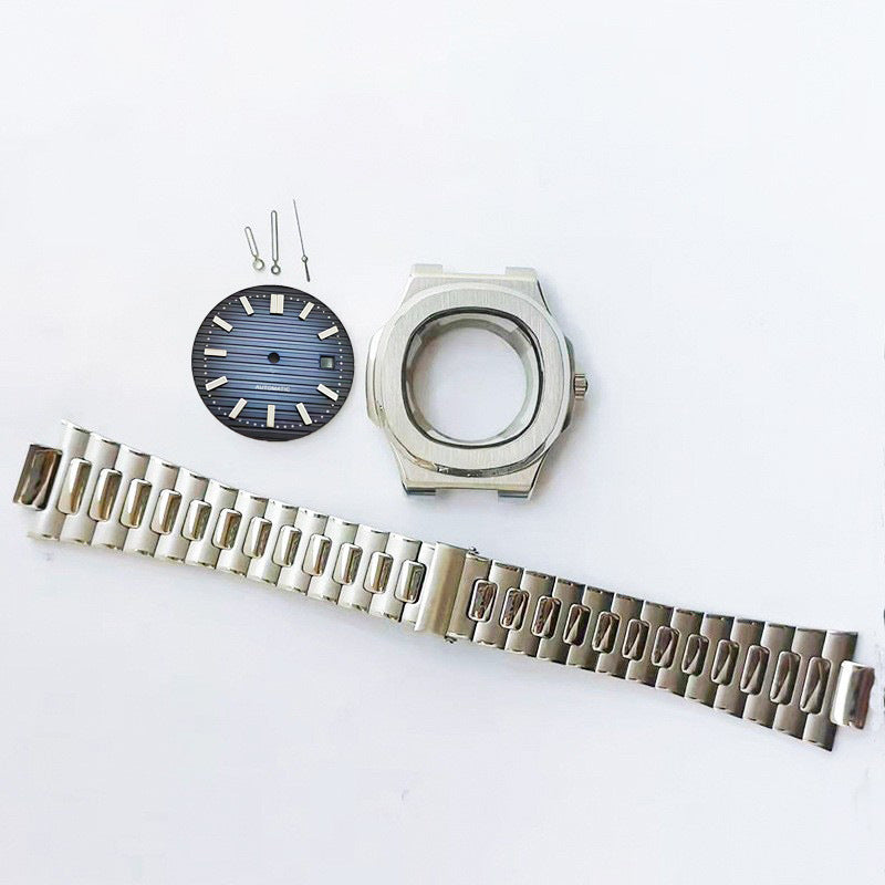 Alternative Nautilus 316 stainless steel case with luminous dial and hands combination set for 2813/8215 movement