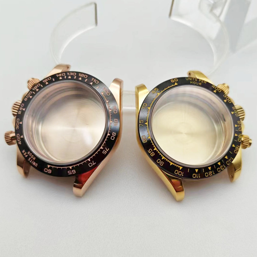 40MM quartz machine case stainless steel ceramic ring modified watch accessories for VK63/VK64 movement