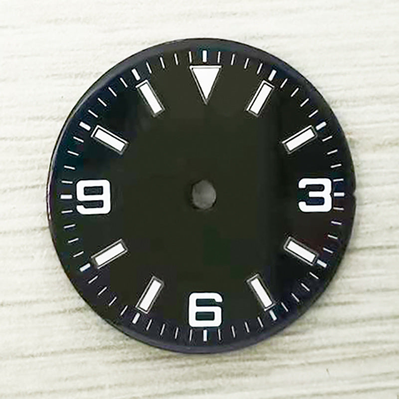 Watch accessories 29mm log surface, green luminous literal fitting movement 2813 2836 machine, no LOLG