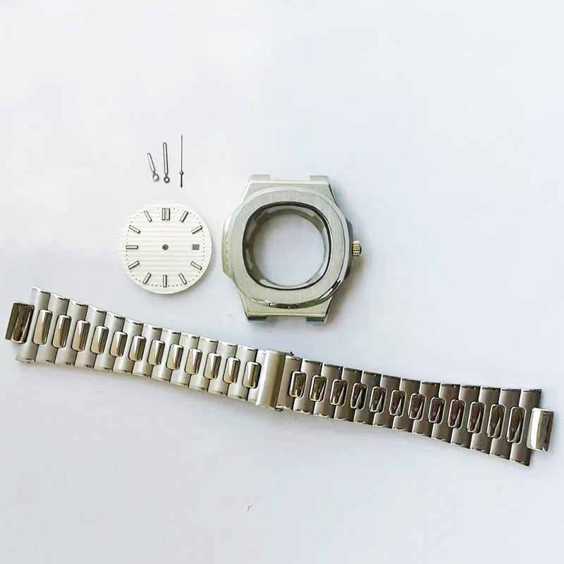 Alternative Nautilus 316 stainless steel case with luminous dial and hands combination set for 2813/8215 movement