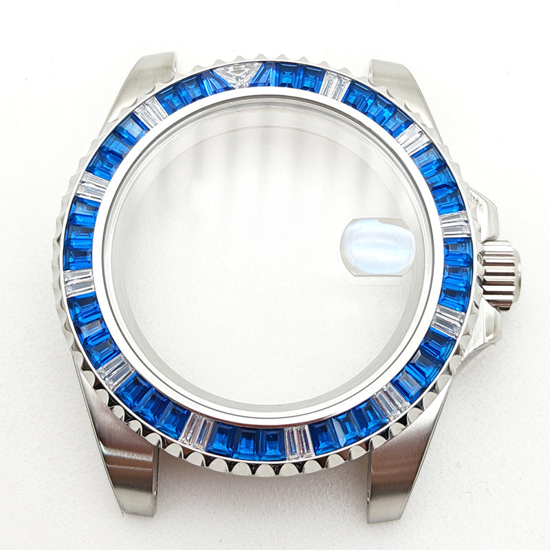 New Water Ghost Diving Case 316L Stainless Steel Diamond Case Sapphire Glass Fits 2813/8215 Movement