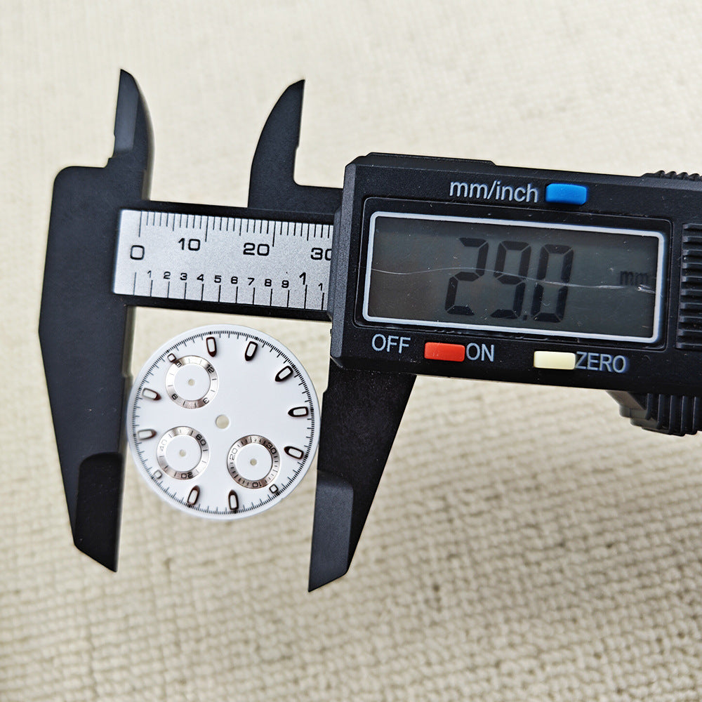 Modified watch accessories 29MM literal + pointer green luminous dial is only suitable for VK63 quartz movement