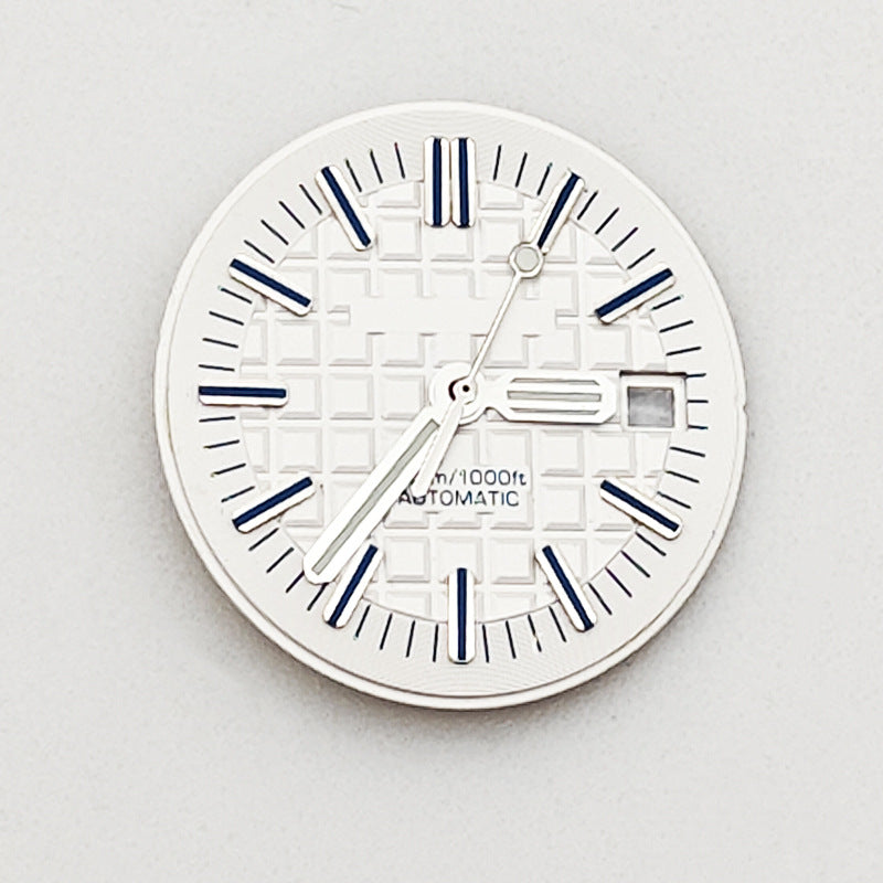 Farmhouse Oak offshore watch scale dial inner shadow ring silver bar needle green luminous watch modification accessories