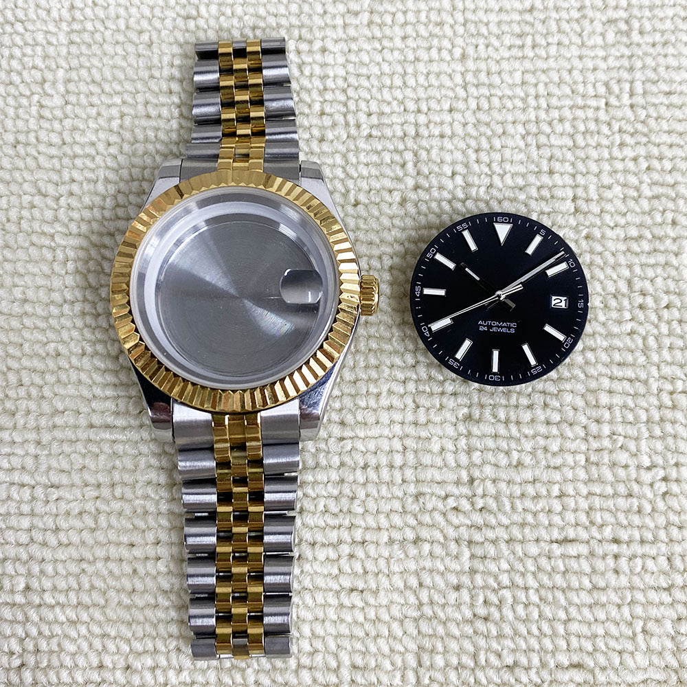 Journal ring 316L case 40mm strap 20mm sapphire glass for NH35/36 movement