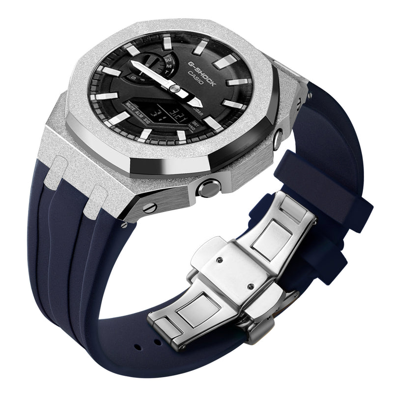 Gen4 Mod Kit for Casioak GA2100 GMAS2100 GAB2100 Modification Kit Bezel Emery Frosted Case Rubber Band for GA-2110 Metal Bezel