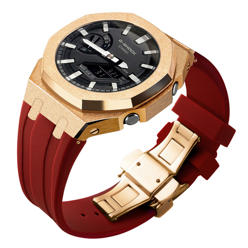 Gen4 Mod Kit for Casioak GA2100 GMAS2100 GAB2100 Modification Kit Bezel Emery Frosted Case Rubber Band for GA-2110 Metal Bezel