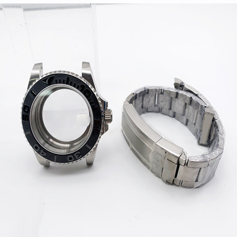 40MM Mechanical Case Stainless Steel Case Strap for NH35/2813 Movement Sapphire Glass Mirror Accessories