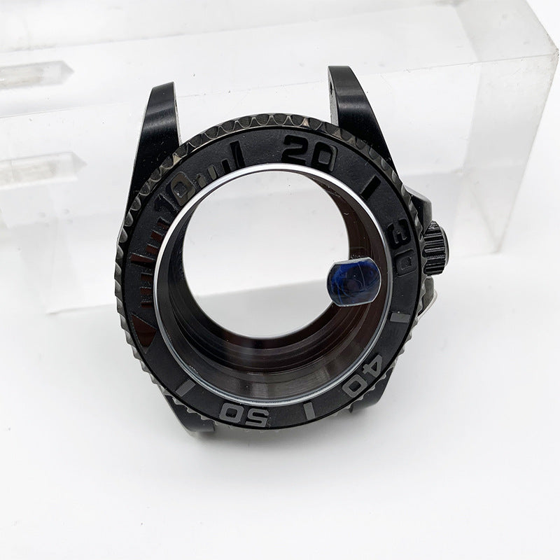 Black water ghost case, sapphire glass 40MM stainless steel case, suitable for 8215/821A/NH35 movement