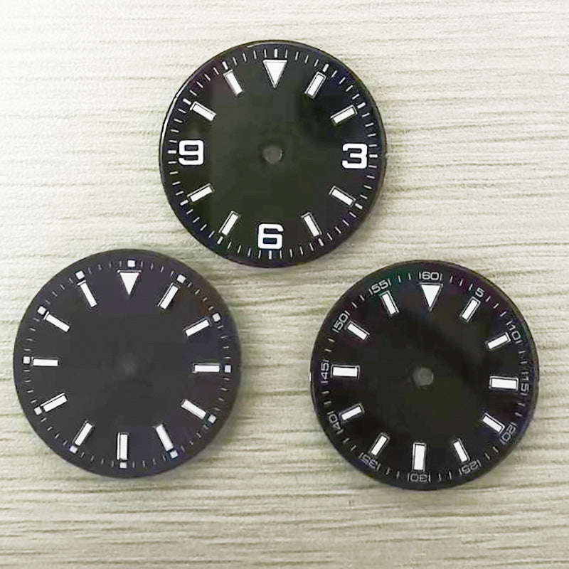 Watch accessories 29mm log surface, green luminous literal fitting movement 2813 2836 machine, no LOLG