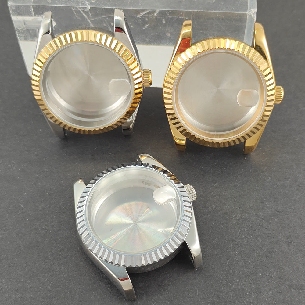 36MM automatic mechanical men's watch case accessories 316L stainless steel case modification accessories adapt to NH35
