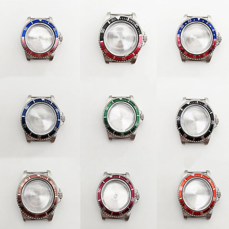 40MM mechanical water ghost case 316L stainless steel case accessories full set for 2813/8215 movement