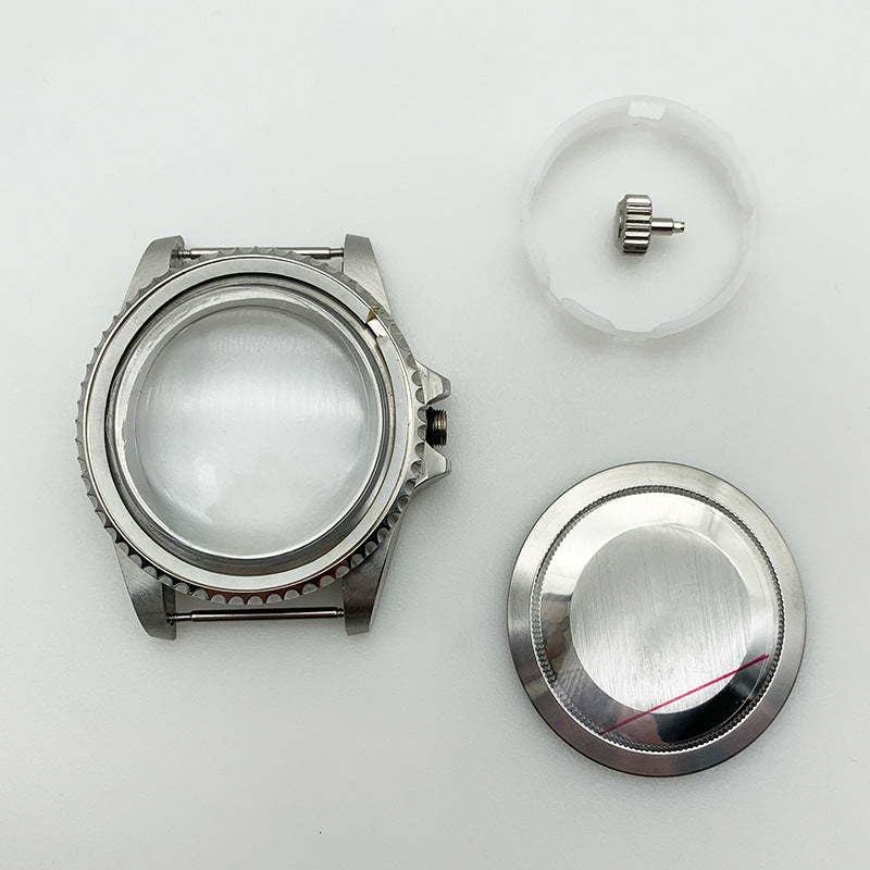40MM mechanical water ghost case 316L stainless steel case accessories full set for 2813/8215 movement