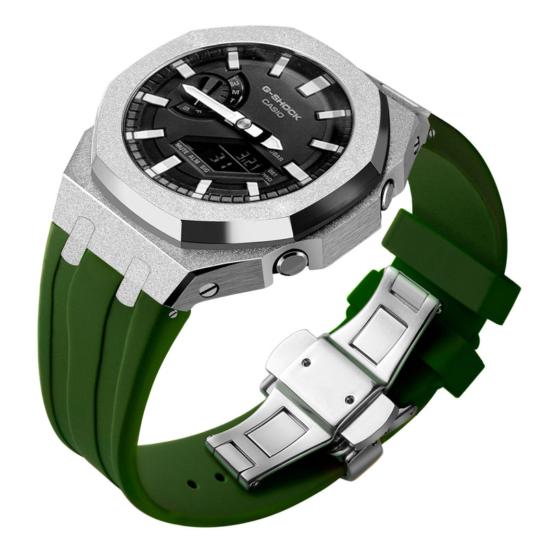 Gen4 Mod Kit for Casioak GA2100 GMAS2100 GAB2100 Modification Kit Bezel Emery Frosted Case Rubber Band for GA-2110 Metal Bezel