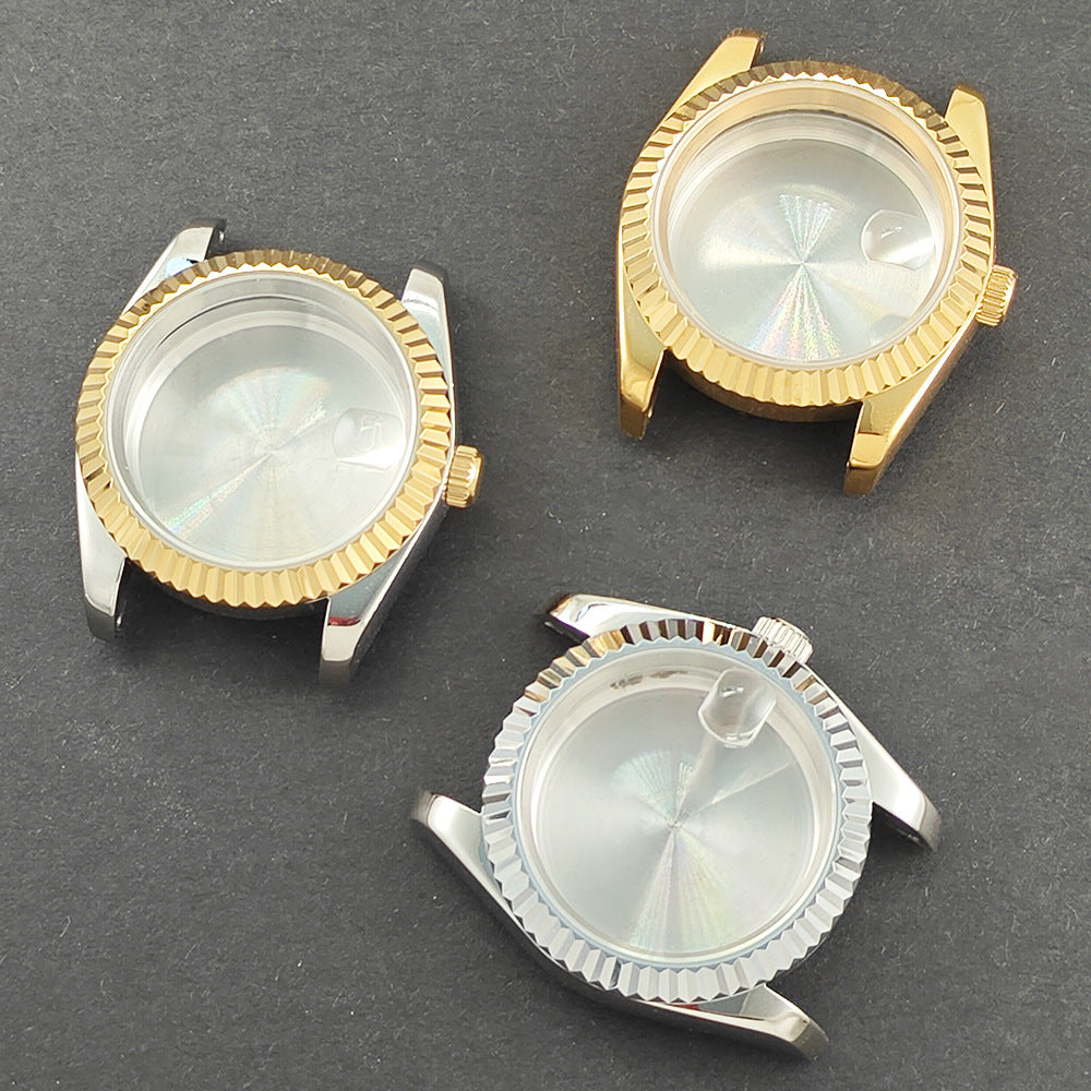 36MM automatic mechanical men's watch case accessories 316L stainless steel case modification accessories adapt to NH35