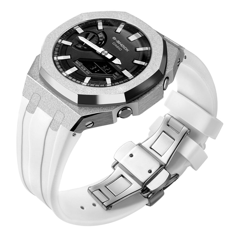 Gen4 Mod Kit for Casioak GA2100 GMAS2100 GAB2100 Modification Kit Bezel Emery Frosted Case Rubber Band for GA-2110 Metal Bezel